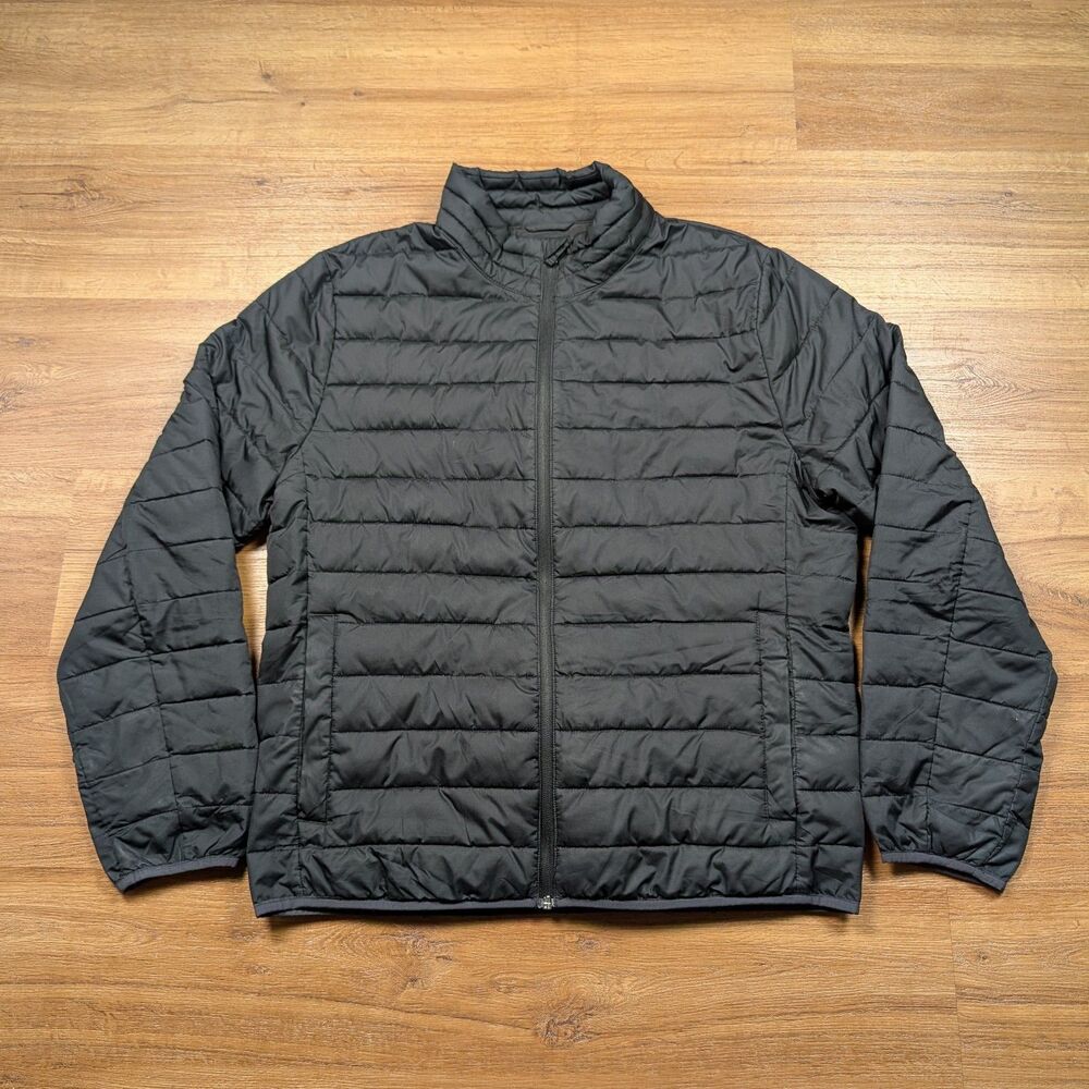 GAP ColdControl Puffer Jacket Mens Large Black Nylon Lightweight Packable